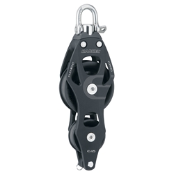 45 mm | Harken 6233 - Aluminum Element Fiddle Block, Swivel, Becket